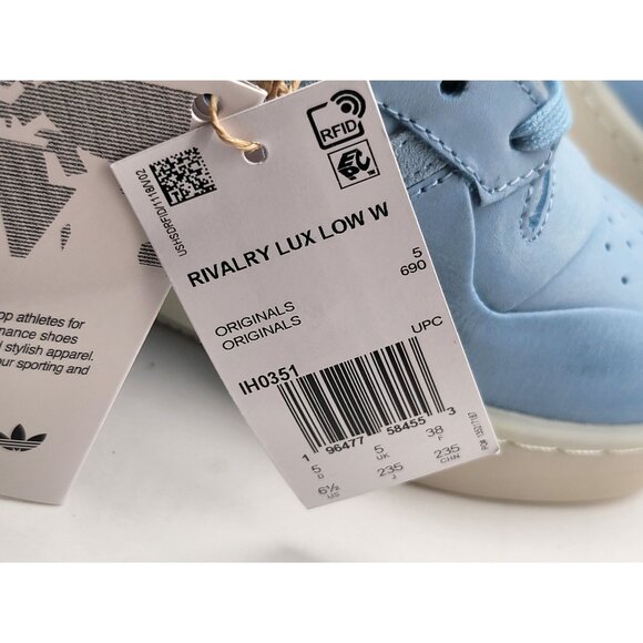 Adidas Rivalry‎ Lux Low Womens Basketball Sneakers Light Blue IH0351 Size 6.5 - Picture 10 of 11